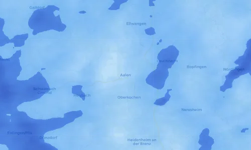 Regenradar Vorschaubild - Aktuelle Niederschläge in Aalen und Umgebung