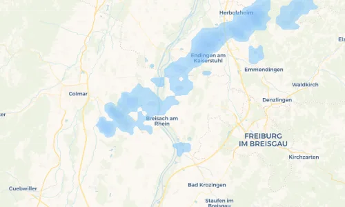 Regenradar Vorschaubild - Aktuelle Niederschläge in Achkarren Kreuzmatten und Umgebung