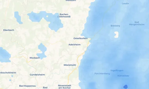 Regenradar Vorschaubild - Aktuelle Niederschläge in Adelsheim und Umgebung