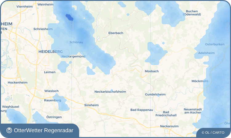 OtterWetter Regenradar-Widget Aglasterhausen