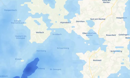 Regenradar Vorschaubild - Aktuelle Niederschläge in Aichhalden und Umgebung