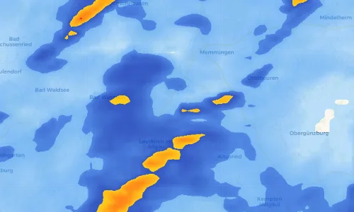 Regenradar Vorschaubild - Aktuelle Niederschläge in Aichstetten und Umgebung