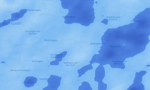 Regenradar Vorschaubild - Aktuelle Niederschläge in Albershausen und Umgebung