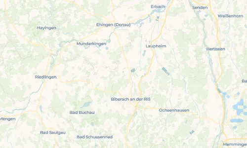 Regenradar Alberweiler: aktuelle Niederschläge in Alberweiler und Umgebung, Stand 23. Oktober 2026 um 16:55 Uhr