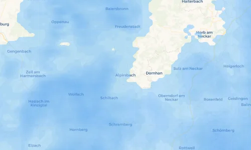 Regenradar Vorschaubild - Aktuelle Niederschläge in Alpirsbach und Umgebung