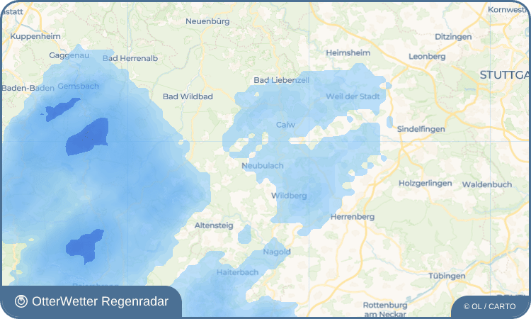 OtterWetter Regenradar-Widget Altbulach