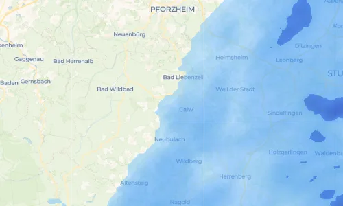Regenradar-Vorschau: aktuelle Niederschläge in Altburg und Umgebung