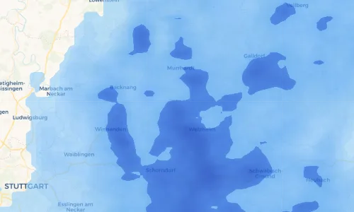 Regenradar Vorschaubild - Aktuelle Niederschläge in Althütte und Umgebung