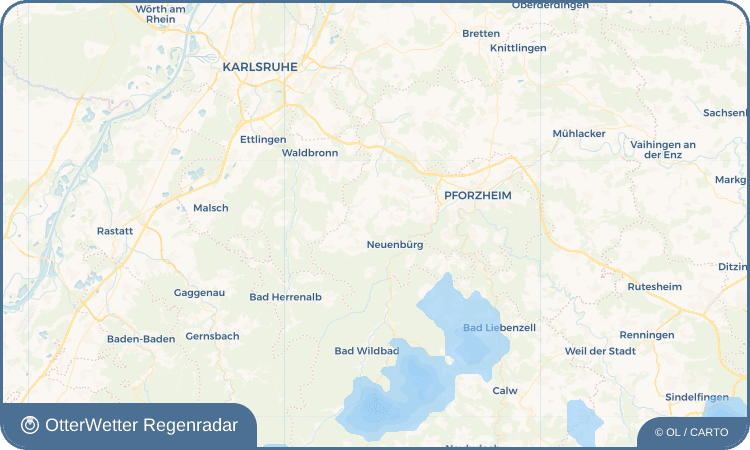OtterWetter Regenradar-Widget Arnbach