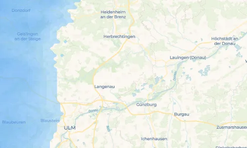 Regenradar Vorschaubild - Aktuelle Niederschläge in Asselfingen und Umgebung