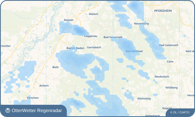 OtterWetter Regenradar-Widget Au im Murgtal