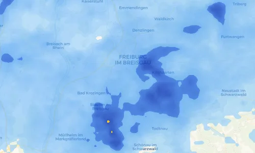 Regenradar Vorschaubild - Aktuelle Niederschläge in Au und Umgebung