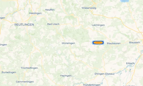 Regenradar Auingen: aktuelle Niederschläge in Auingen und Umgebung, Stand 21. Oktober 2026 um 16:45 Uhr