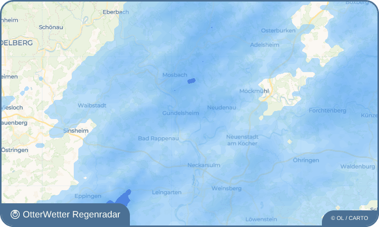 OtterWetter Regenradar-Widget Bachenau