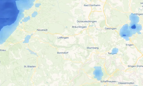 Regenradar-Vorschau: aktuelle Niederschläge in Bachheim und Umgebung