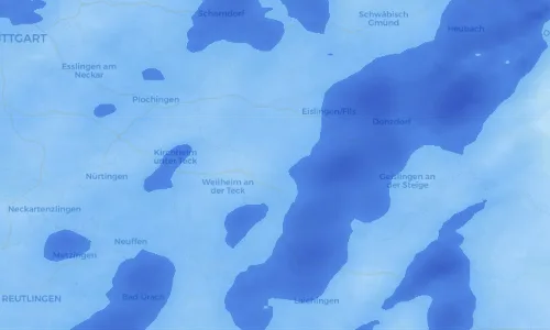Regenradar Vorschaubild - Aktuelle Niederschläge in Bad Boll und Umgebung