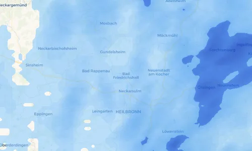 Regenradar Vorschaubild - Aktuelle Niederschläge in Bad Friedrichshall und Umgebung