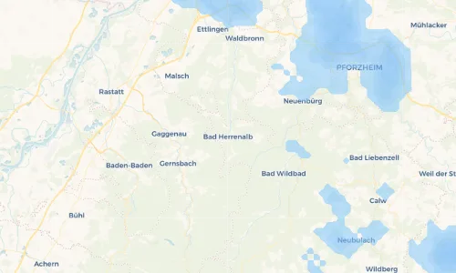 Regenradar Vorschaubild - Aktuelle Niederschläge in Bad Herrenalb und Umgebung