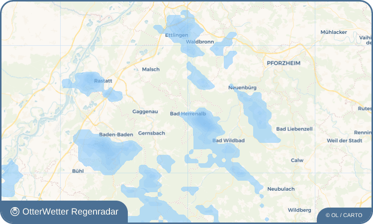 Widget-Vorschau für Bad Herrenalb Wetter-Widget-Vorschau mit Vorhersagedaten für Bad Herrenalb