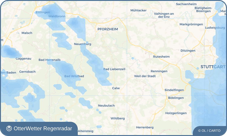 OtterWetter Regenradar-Widget Bad Liebenzell