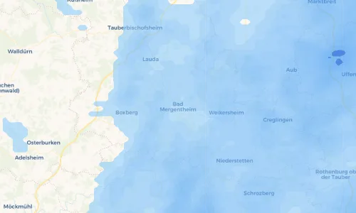 Regenradar Vorschaubild - Aktuelle Niederschläge in Bad Mergentheim und Umgebung