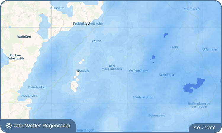Wetter-Widget-Vorschau mit Vorhersagedaten für Bad Mergentheim