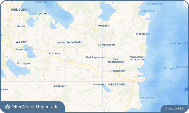 OtterWetter Regenradar-Widget Bad Rappenau
