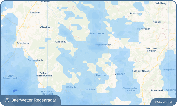 OtterWetter Regenradar-Widget Bad Rippoldsau