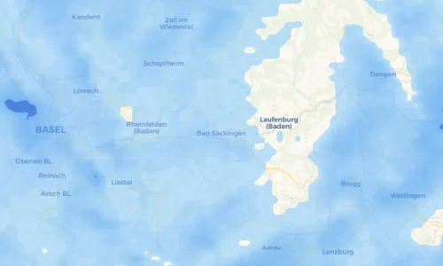 Regenradar Vorschaubild - Aktuelle Niederschläge in Bad Säckingen und Umgebung