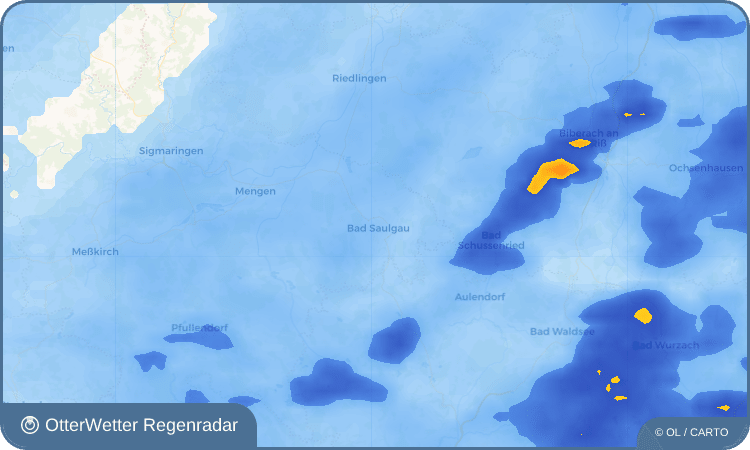 Widget-Vorschau für Bad Saulgau Wetter-Widget-Vorschau mit Vorhersagedaten für Bad Saulgau