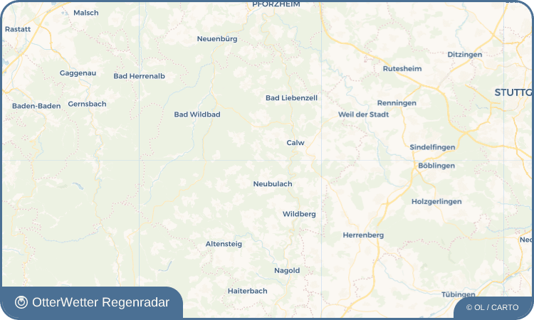 Wetter-Widget-Vorschau mit Vorhersagedaten für Bad Teinach