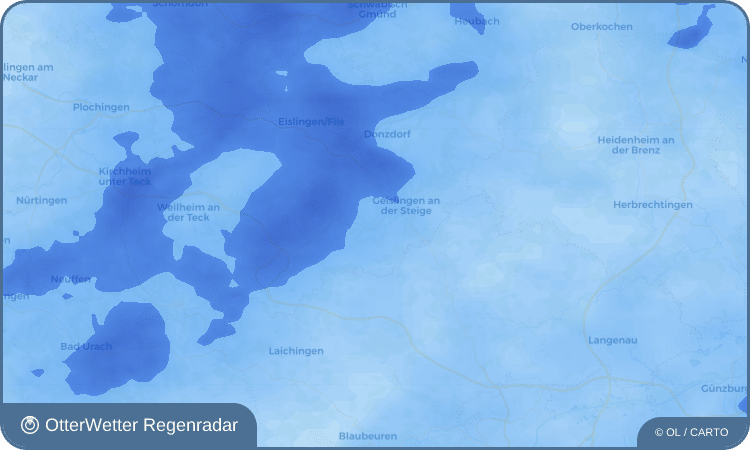 Wetter-Widget-Vorschau mit Vorhersagedaten für Bad Überkingen