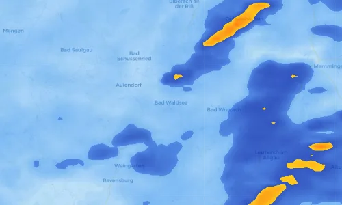 Regenradar Vorschaubild - Aktuelle Niederschläge in Bad Waldsee und Umgebung