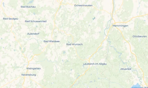 Regenradar Vorschaubild - Aktuelle Niederschläge in Bad Wurzach und Umgebung