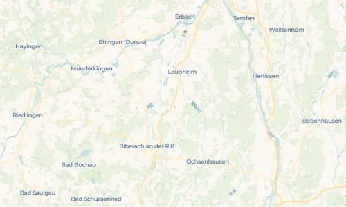 Regenradar Baltringen: aktuelle Niederschläge in Baltringen und Umgebung, Stand 23. Oktober 2026 um 0:30 Uhr