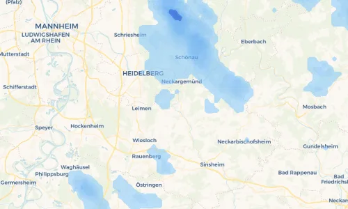 Regenradar Vorschaubild - Aktuelle Niederschläge in Bammental und Umgebung