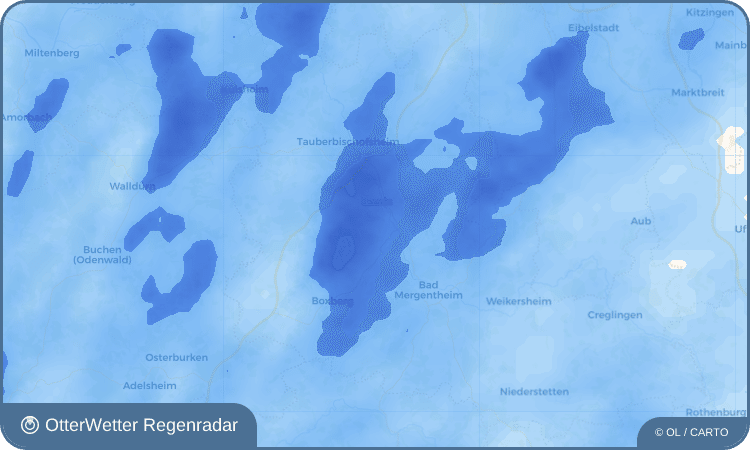 Wetter-Widget-Vorschau mit Vorhersagedaten für Beckstein