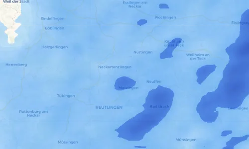 Regenradar Vorschaubild - Aktuelle Niederschläge in Bempflingen und Umgebung