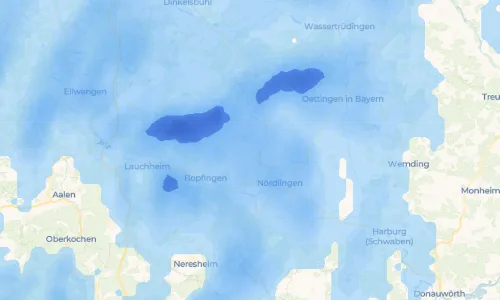 Regenradar-Vorschau: aktuelle Niederschläge in Benzenzimmern und Umgebung