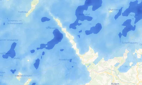 Regenradar Vorschaubild - Aktuelle Niederschläge in Berau und Umgebung