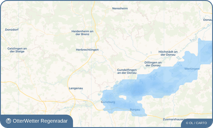 OtterWetter Regenradar-Widget Bergenweiler