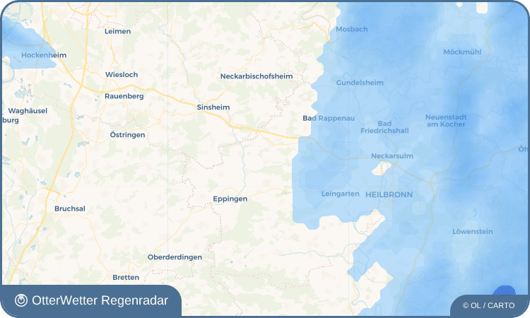 OtterWetter Regenradar-Widget Berwangen
