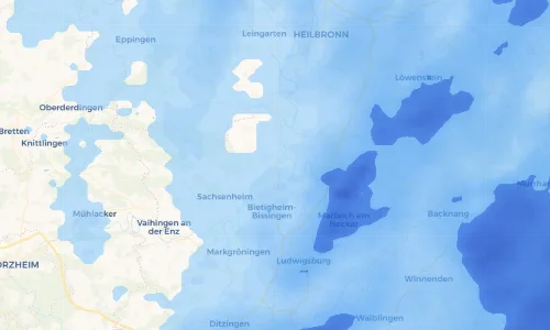 Regenradar Vorschaubild - Aktuelle Niederschläge in Besigheim und Umgebung