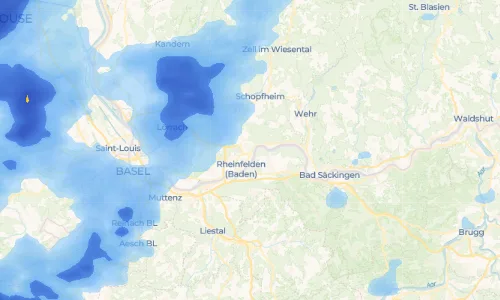 Regenradar Vorschaubild - Aktuelle Niederschläge in Beuggen und Umgebung