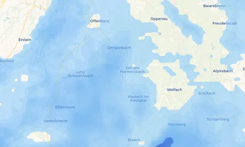 Regenradar Vorschaubild - Aktuelle Niederschläge in Biberach (Baden) und Umgebung