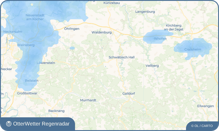 OtterWetter Regenradar-Widget Bibersfeld