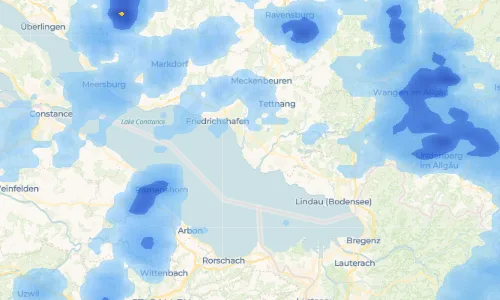 Regenradar Bierkeller-Waldeck: aktuelle Niederschläge in Bierkeller-Waldeck und Umgebung, Stand 24. Oktober 2026 um 22:35 Uhr