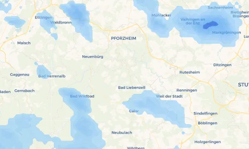 Regenradar Vorschaubild - Aktuelle Niederschläge in Bieselsberg und Umgebung