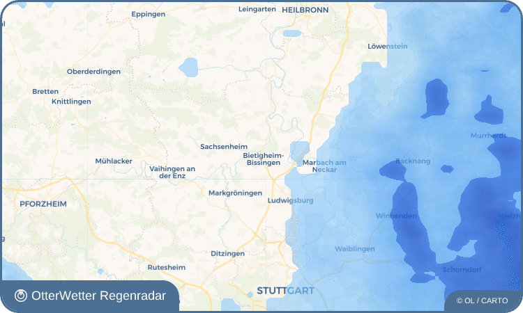 OtterWetter Regenradar-Widget Bietigheim-Bissingen