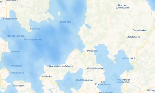 Regenradar Vorschaubild - Aktuelle Niederschläge in Binau und Umgebung
